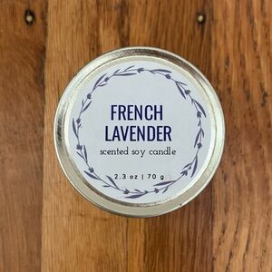 French Lavender Scented Soy Travel Candle